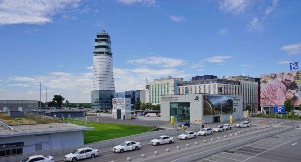 Vienna Airport with its airport train station