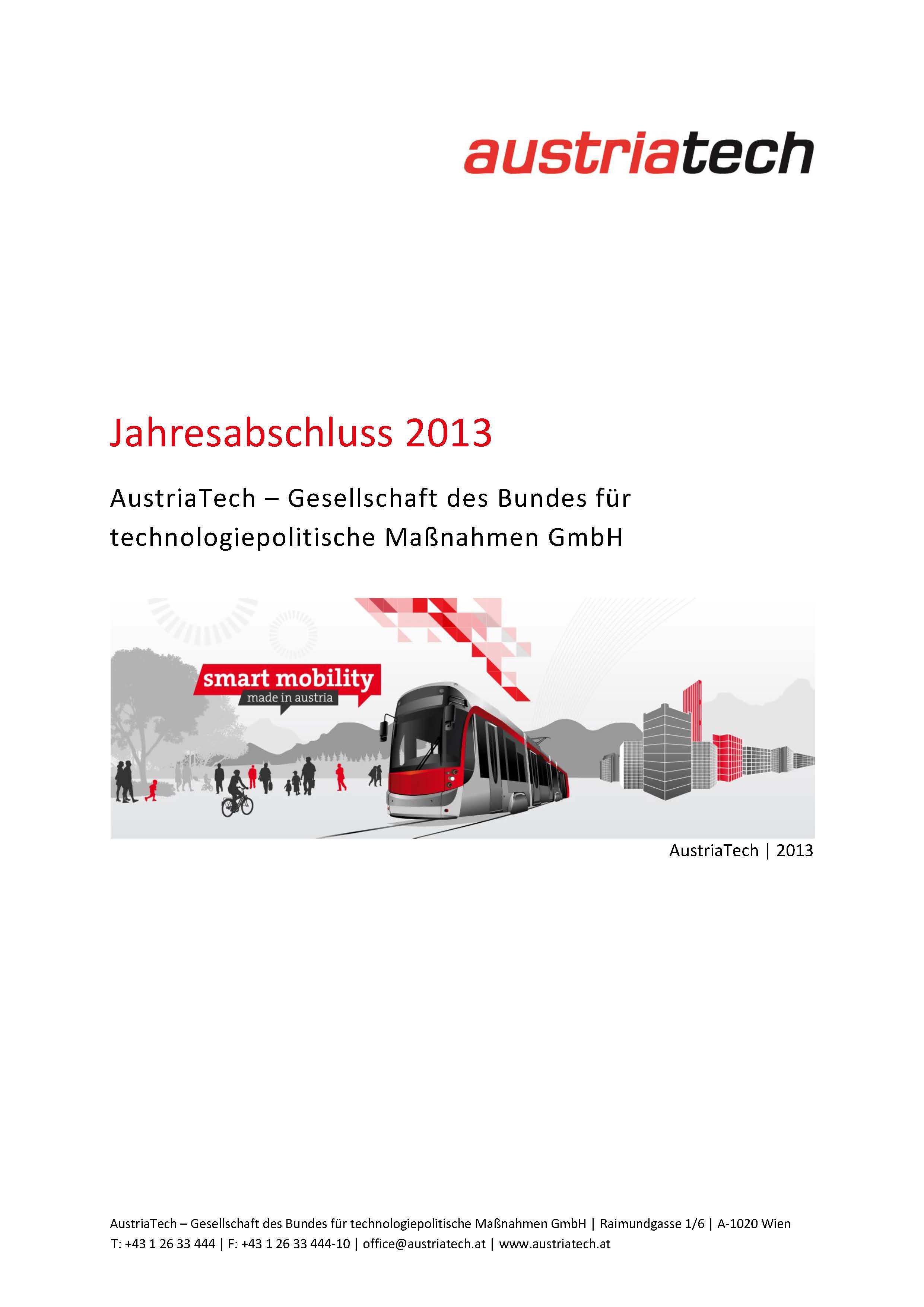 AustriaTech Jahreabschluss 2013