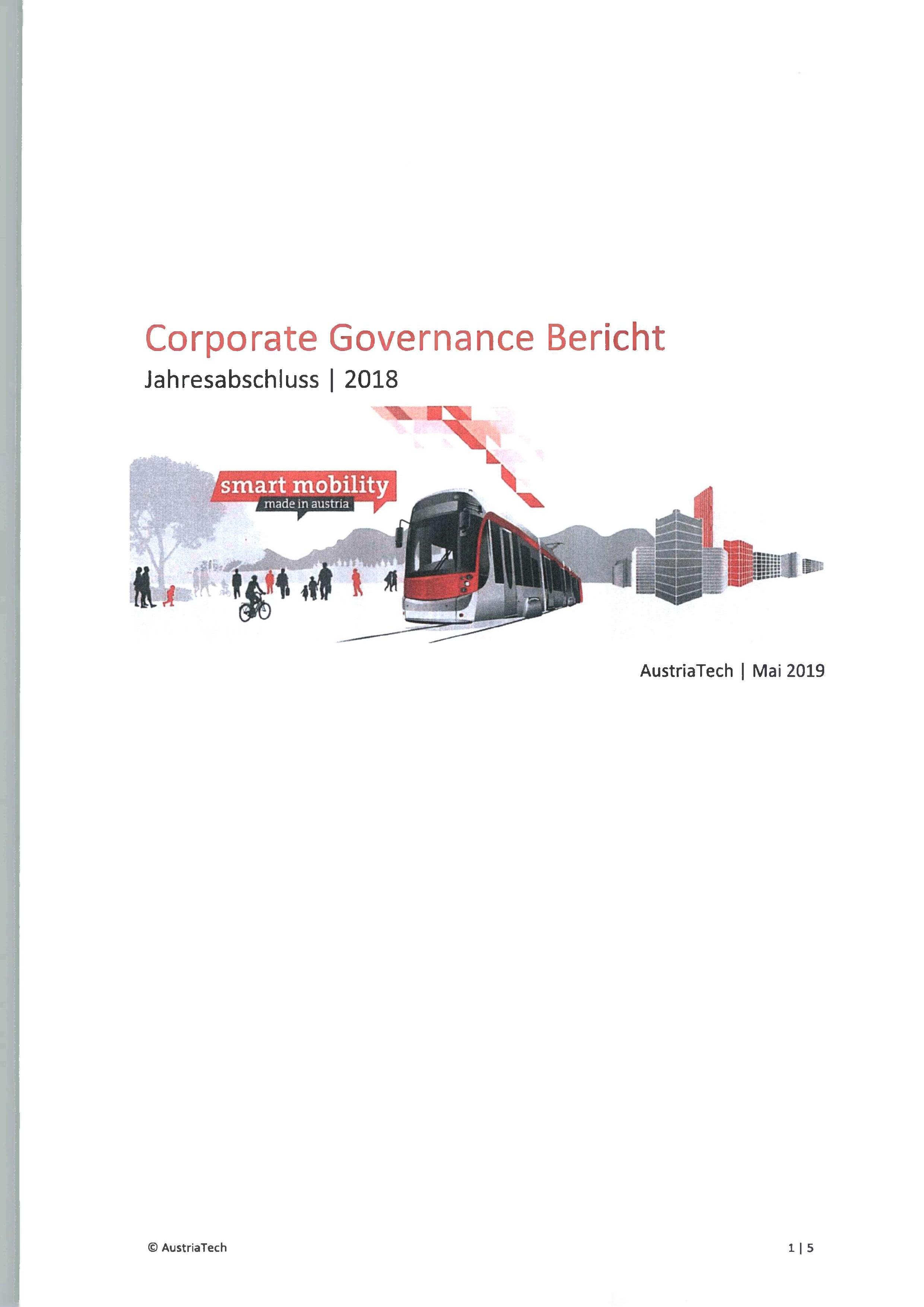 2018 CorporateGovernanceBericht Deckblatt